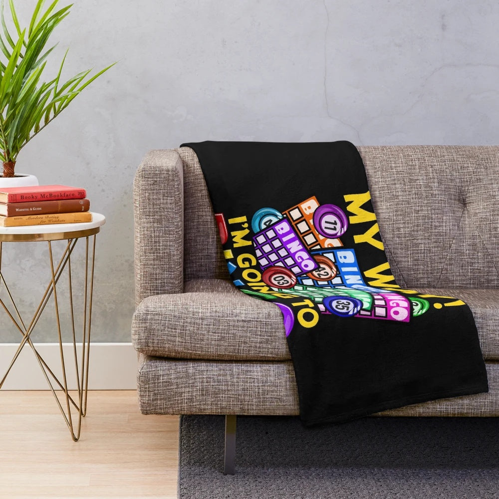 Soft and plush bingo-themed blanket for bingo players and enthusiasts