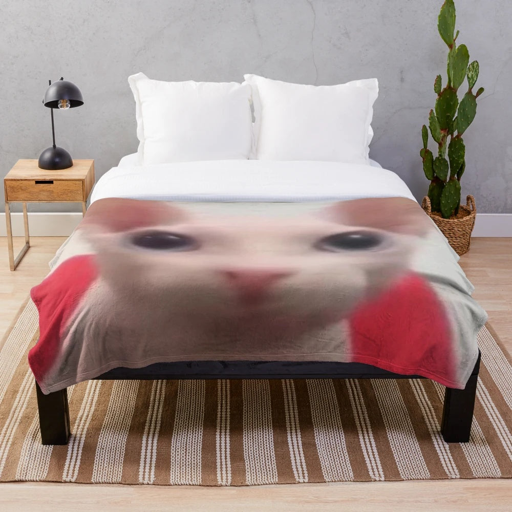 Bingus! Plush Blanket featuring a cute cat meme design