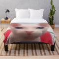 Bingus! Plush Blanket featuring a cute cat meme design