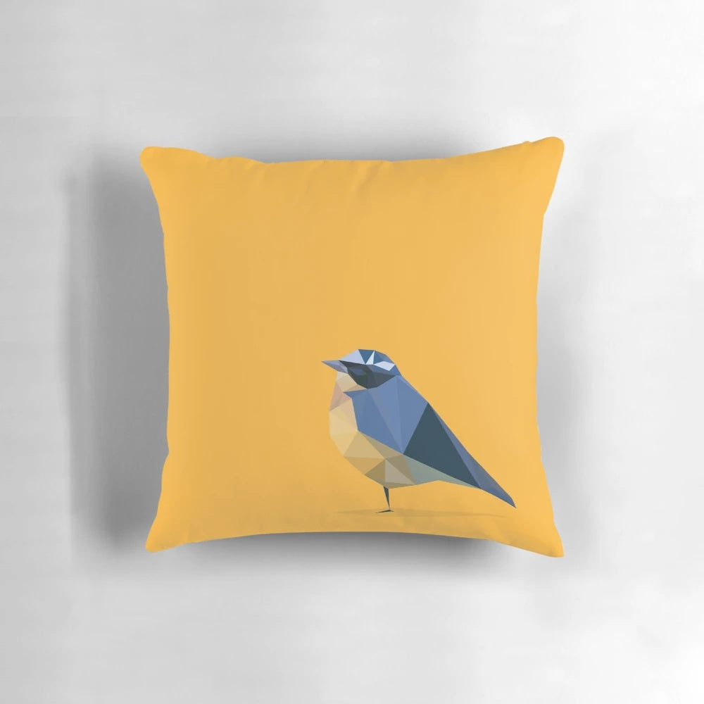 Soft, plush bird-themed pillow for a tranquil, nature-inspired bedroom
