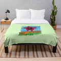 Bird watcher plush blanket featuring a red cardinal