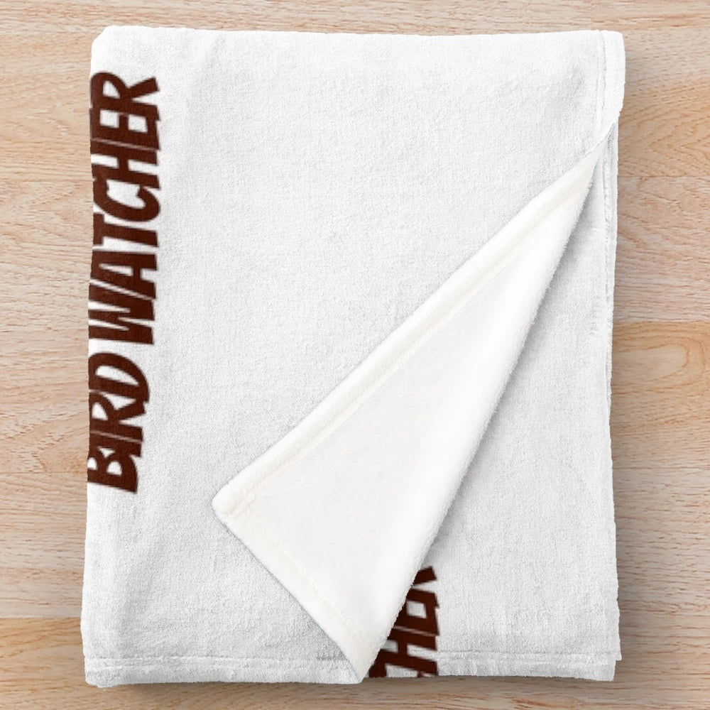 Bird watcher plush blanket with realistic bird design
