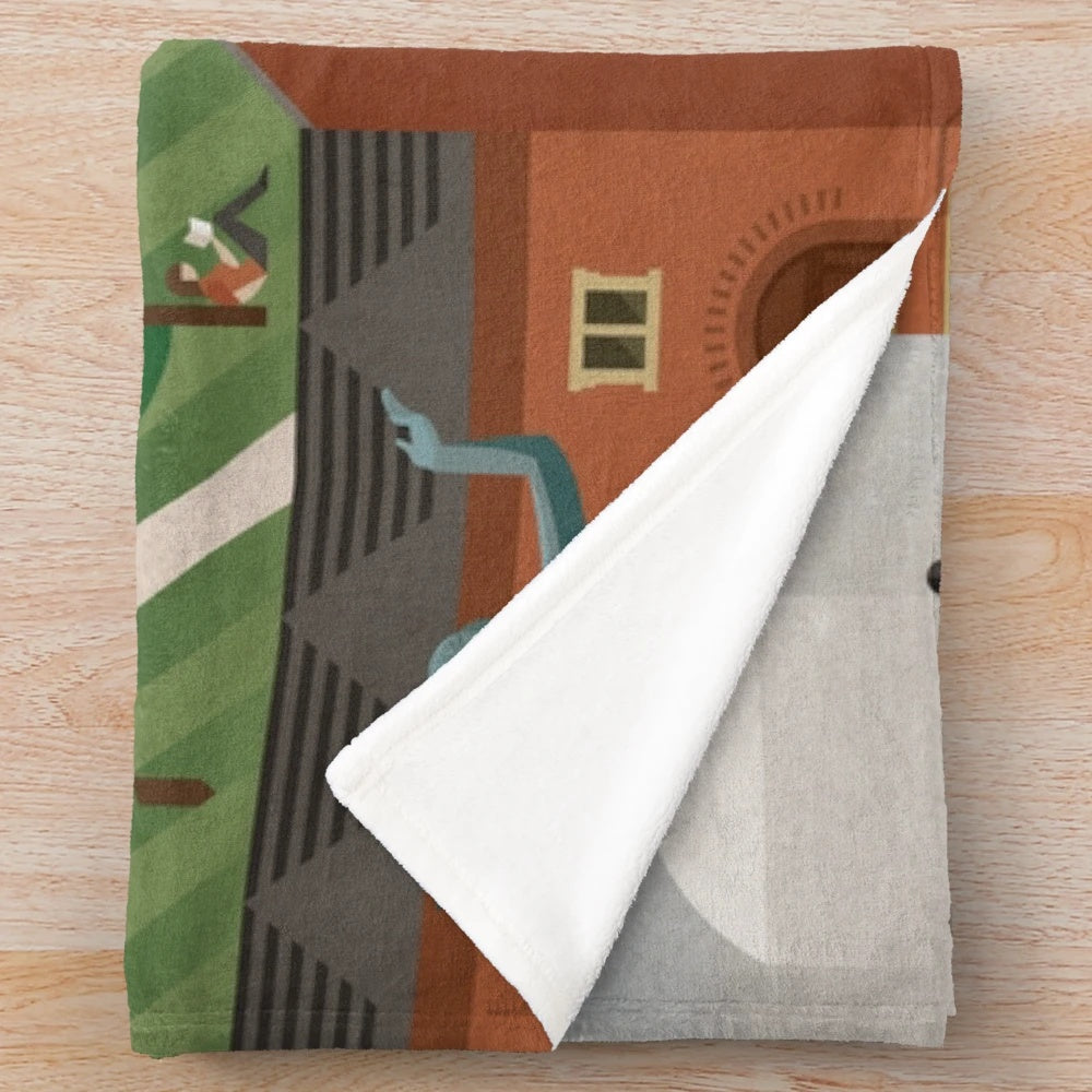 Soft and comfortable plush blanket featuring the University of Birmingham logo