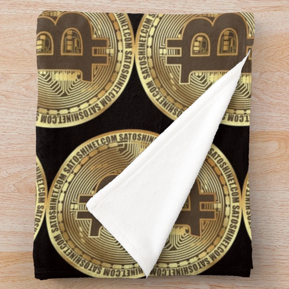 Bitcoin Crypto Plush Blanket