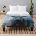 Black Aberdeen Angus Cow Plush Blanket