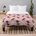 Soft and Cuddly Black and White Chiweenie Mix Plush Blanket