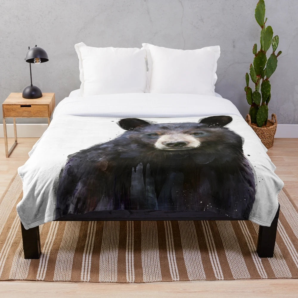 Black Bear Plush Blanket