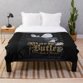 Black Butler Themed Plush Blanket with Demon Butler and Ciel Phantomhive