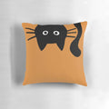 Soft, plush black cat shaped pillow for home decor and comfort