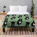 A plush, soft black dog-themed blanket for pet lovers