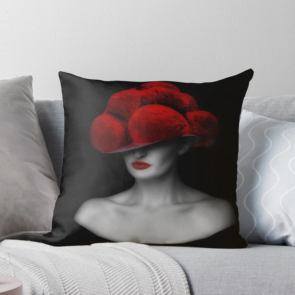 Black Forest Lady Pillow with Ingolaue and Bollenhut Design