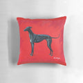 Black Greyhound Pillow - Soft, Decorative Cushion with Greyhound Dog Breed Design