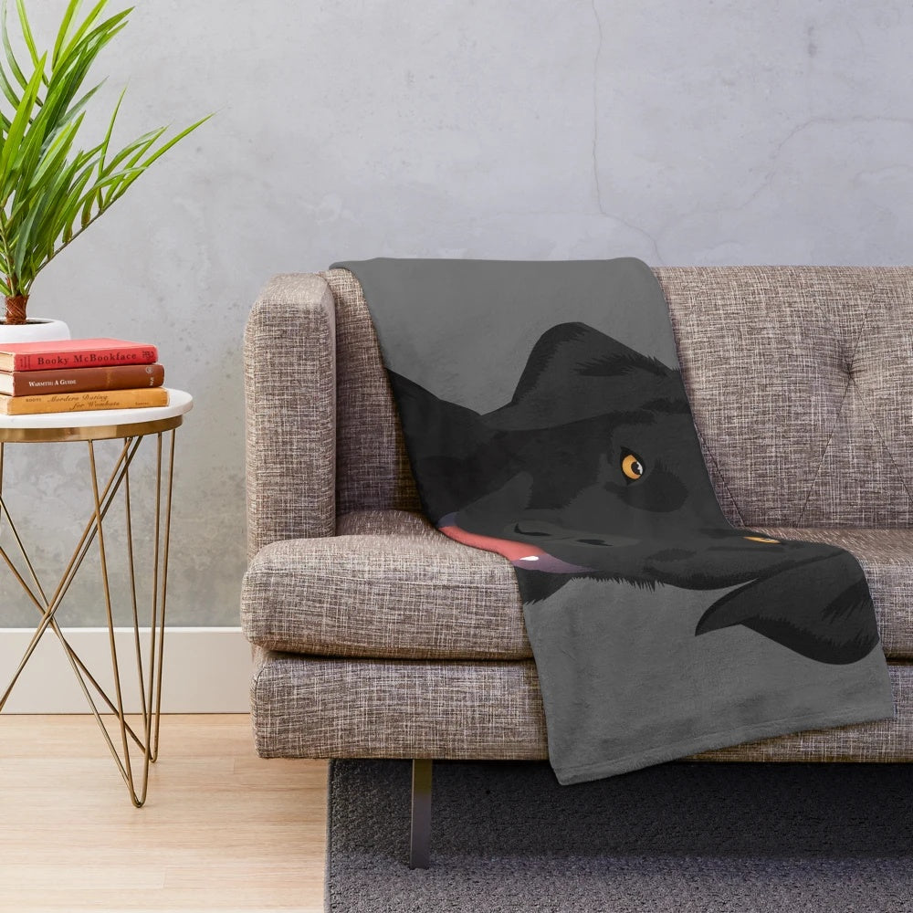 Soft and plush black labrador retriever blanket