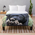 Black Labrador Retriever Plush Blanket