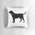 Plush black Labrador retriever dog breed pillow for home decor