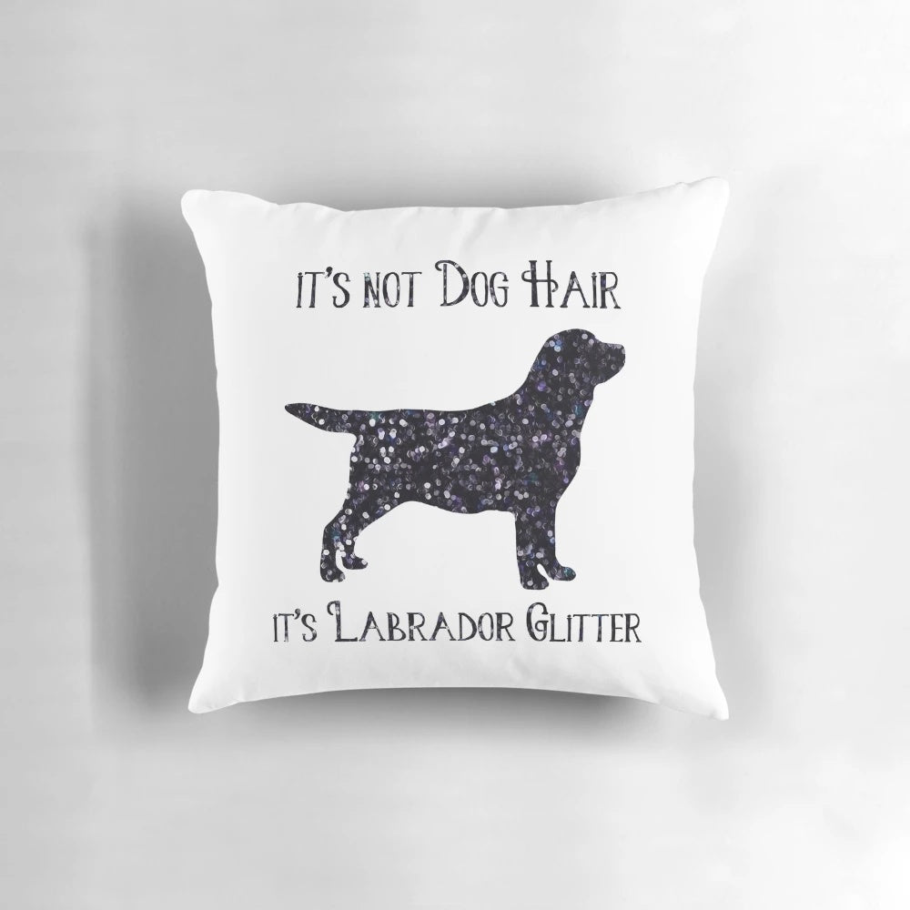 Soft, plush throw pillow featuring a black labrador retriever design