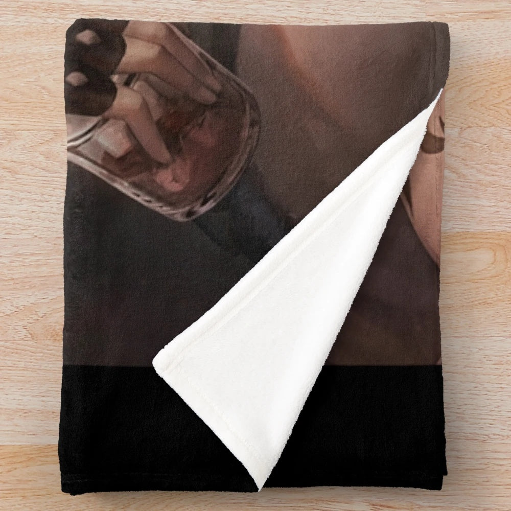 Black Lagoon inspired plush blanket featuring the tough and sexy protagonist Revy and her signature two-handed guns