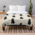 Soft and cuddly black miniature schnauzer plush blanket