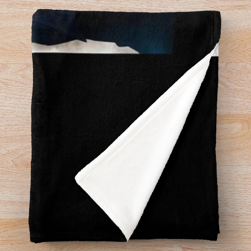 Black plush blanket featuring Sebastian from the anime series Black Butler