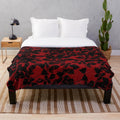 Black plush blanket with a soft, textured surface perfect for music-inspired decor