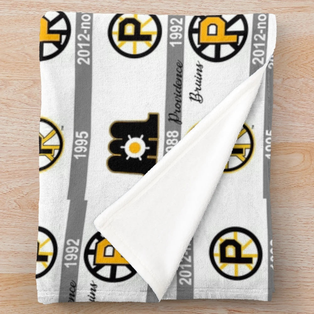 Providence Bruins black plush blanket for sports fans