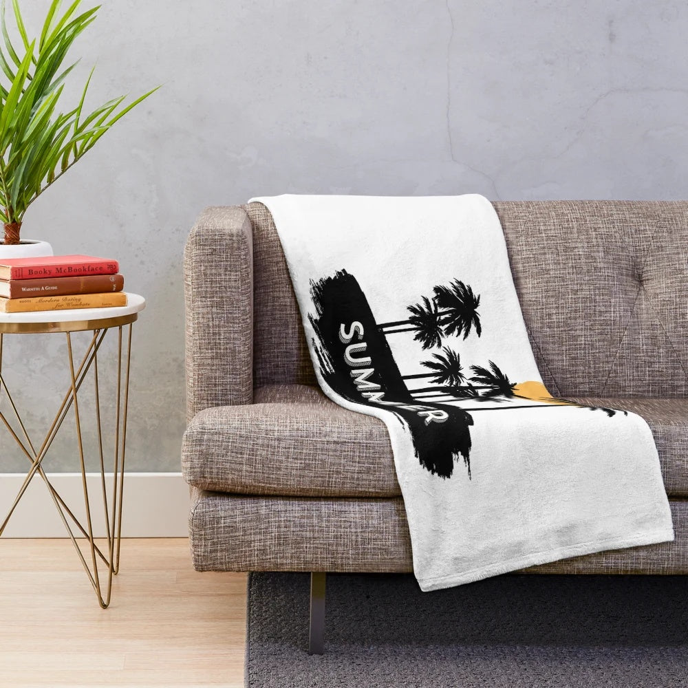 Black modern plush blanket for relaxing lifestyle and hobbies