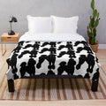 Soft, plush black poodle blanket