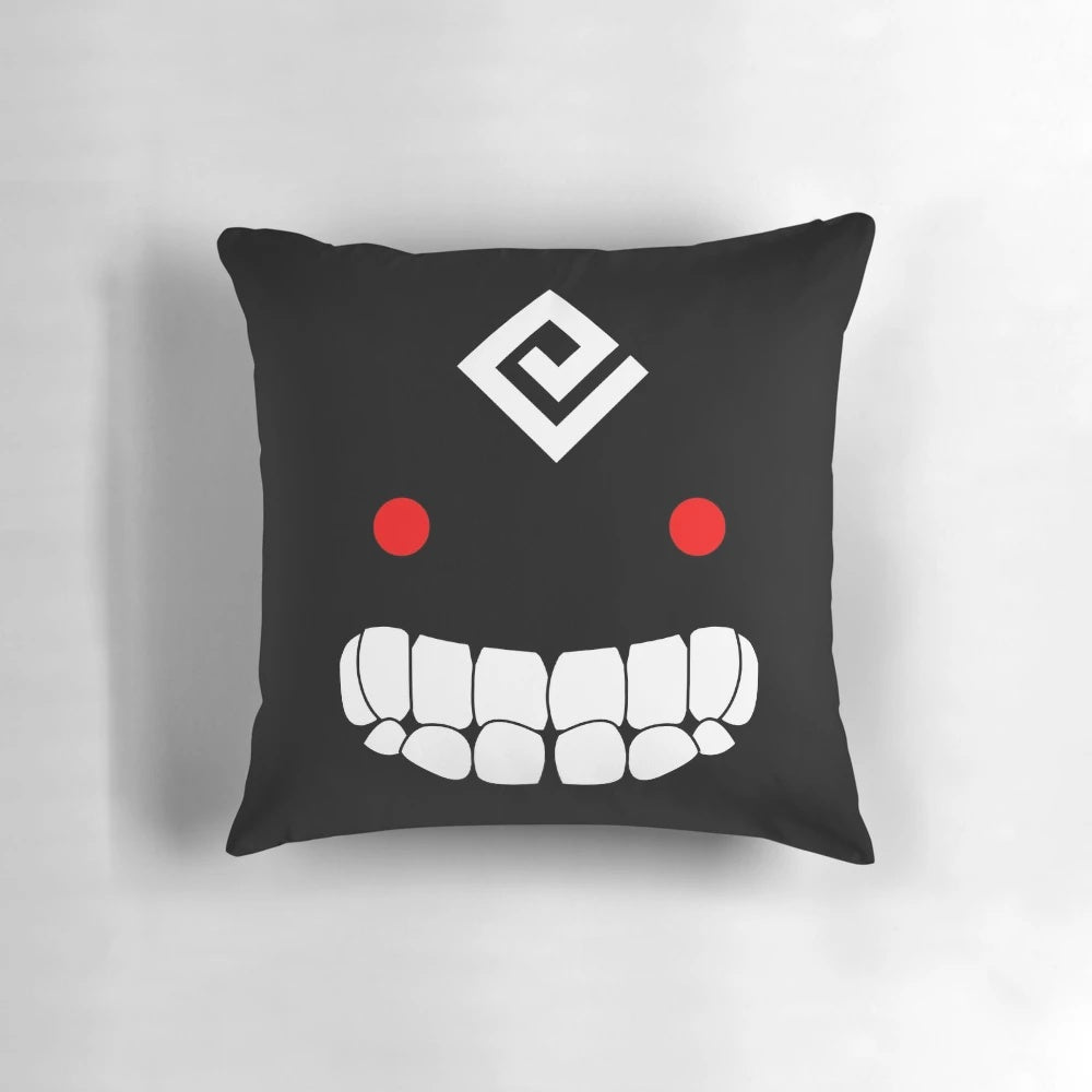 A soft and plush pillow featuring the iconic Black Spirit from the popular video game Black Desert Online.