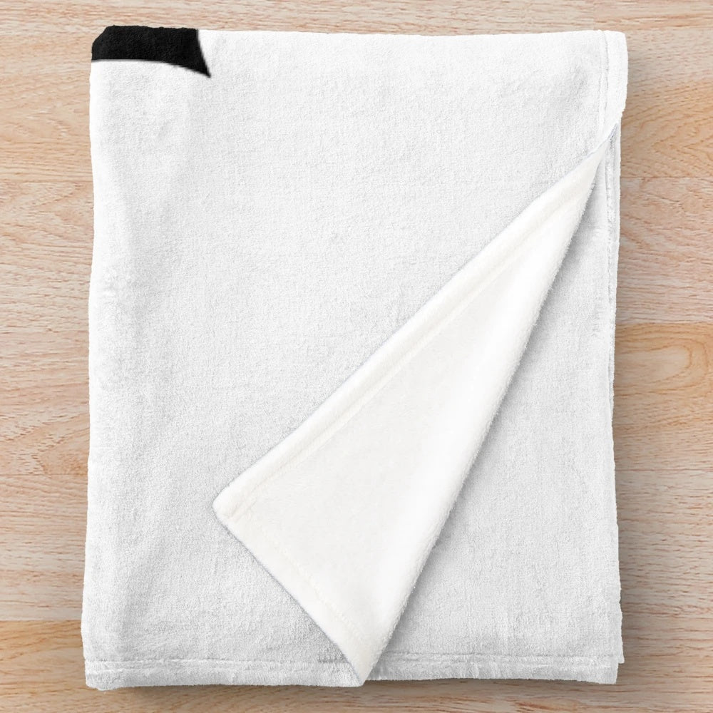Black stars patterned plush blanket