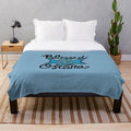 Blessed Ostara plush blanket with pagan and wiccan design