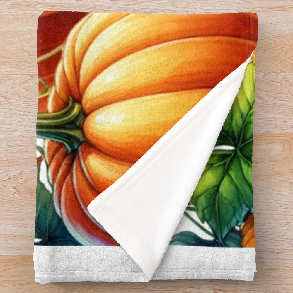 Blessed plush blanket in fall colors