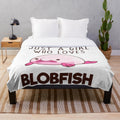 Soft and cuddly blobfish plush blanket with a whimsical design