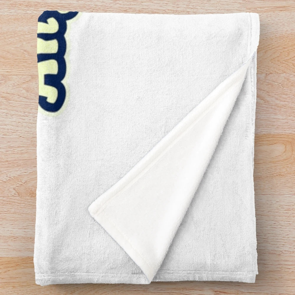 Cozy blogging themed plush blanket with typography design