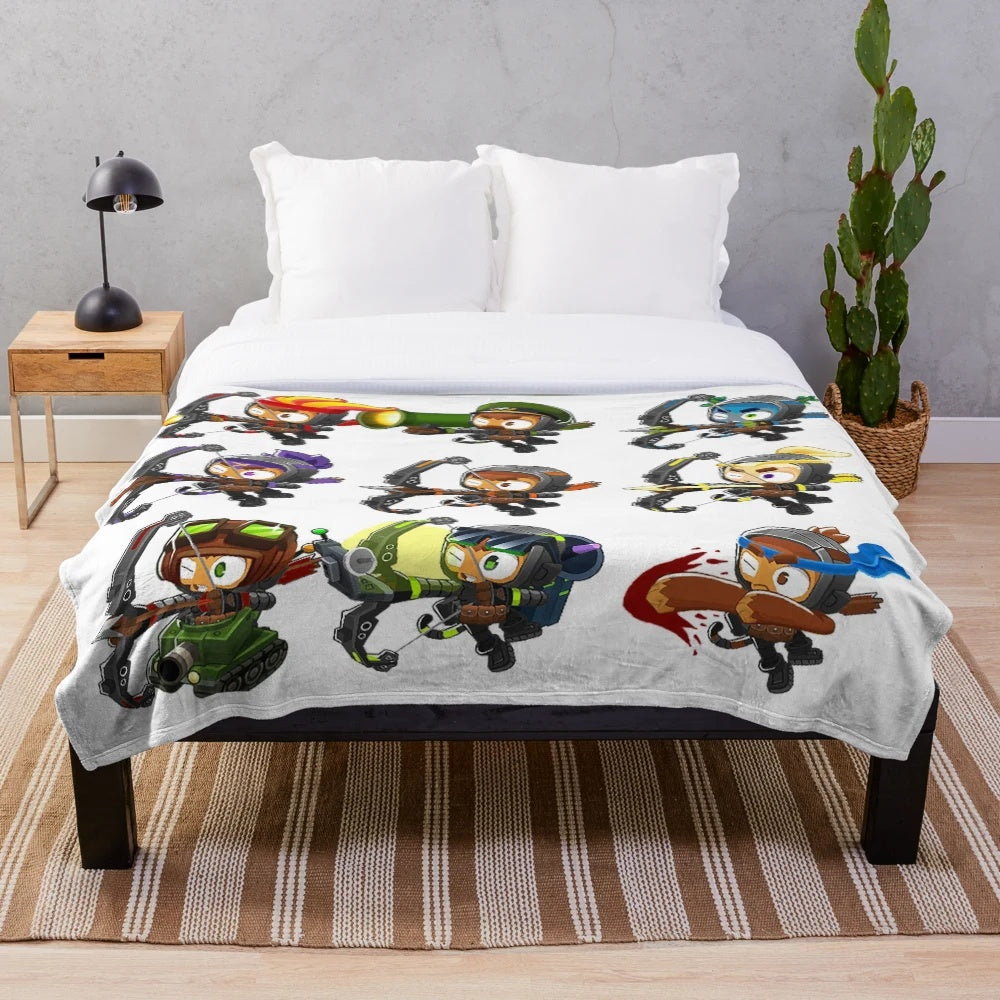 Bloons TD 6 inspired plush blanket