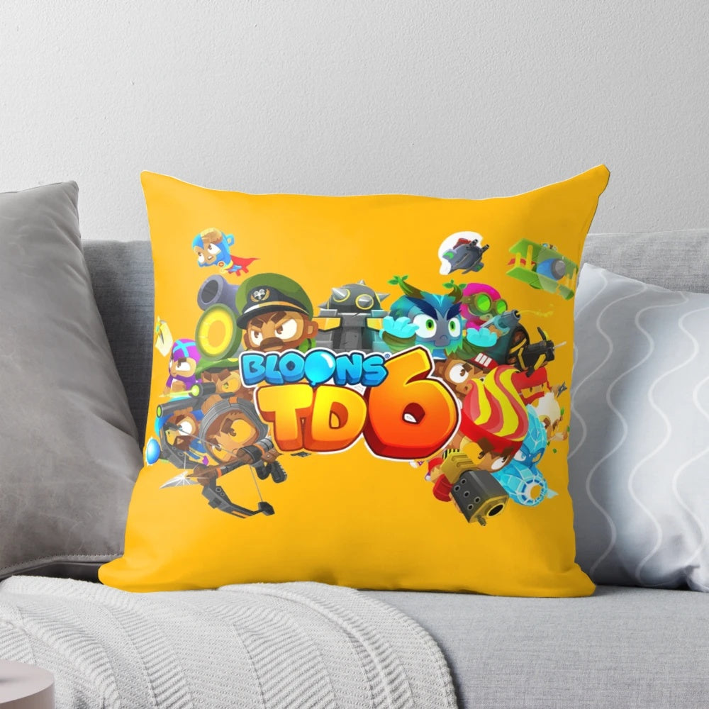 Bloons TD6 inspired plush pillow with a cute monkey design