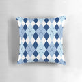 Soft, blue argyle preppy pillow
