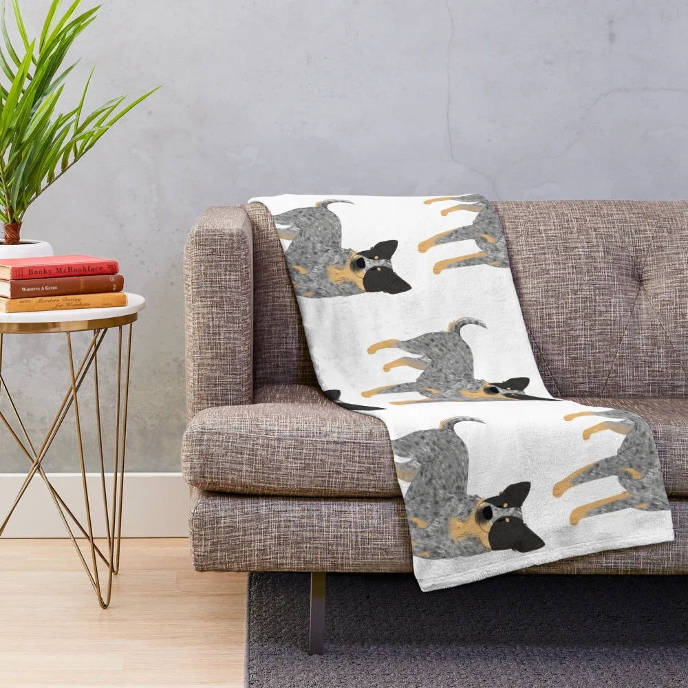 Blue Heeler Plush Blanket for Cuddling with Your Furry Friend