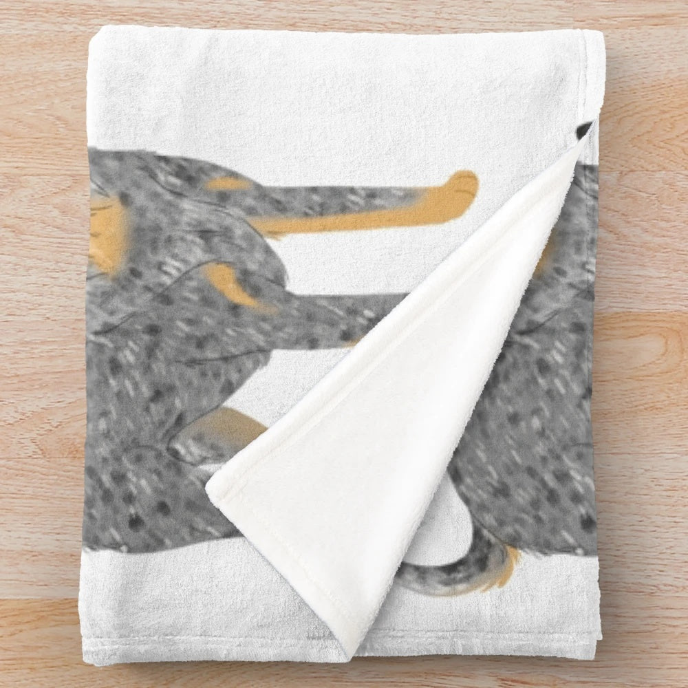 Blue Heeler Plush Blanket for Cuddling with Your Furry Friend