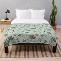 Blue otter plush blanket