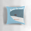 Soft and cuddly blue shark-shaped pillow for relaxation and sleep