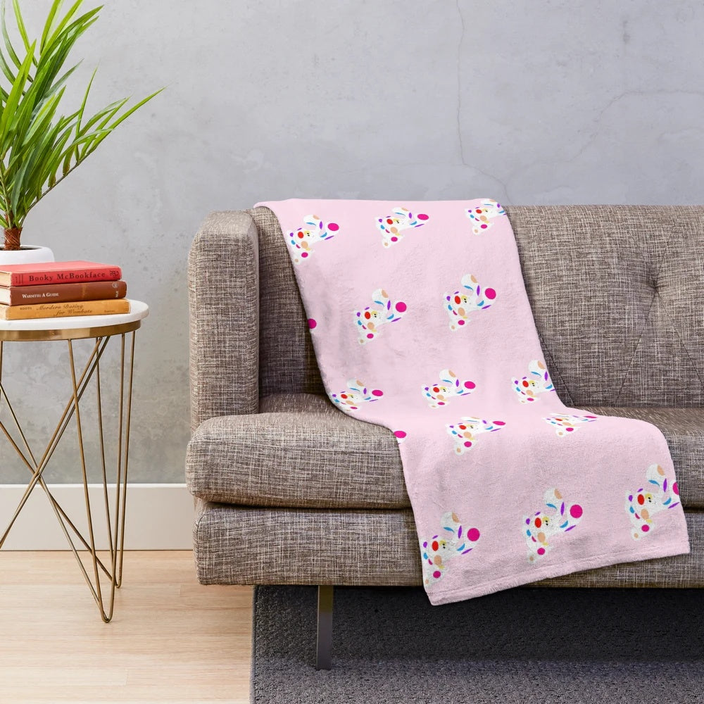 Blue's Clues inspired plush blanket featuring the character Sprinkles