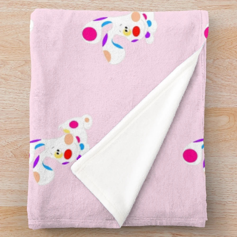 Blue's Clues inspired plush blanket featuring the character Sprinkles