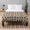 Soft plush blanket featuring a pack of bluetick coonhounds