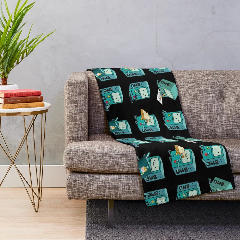 BMO-themed plush blanket for adventure time fans