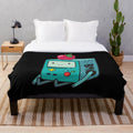 BMO plush blanket with cute cartoon design