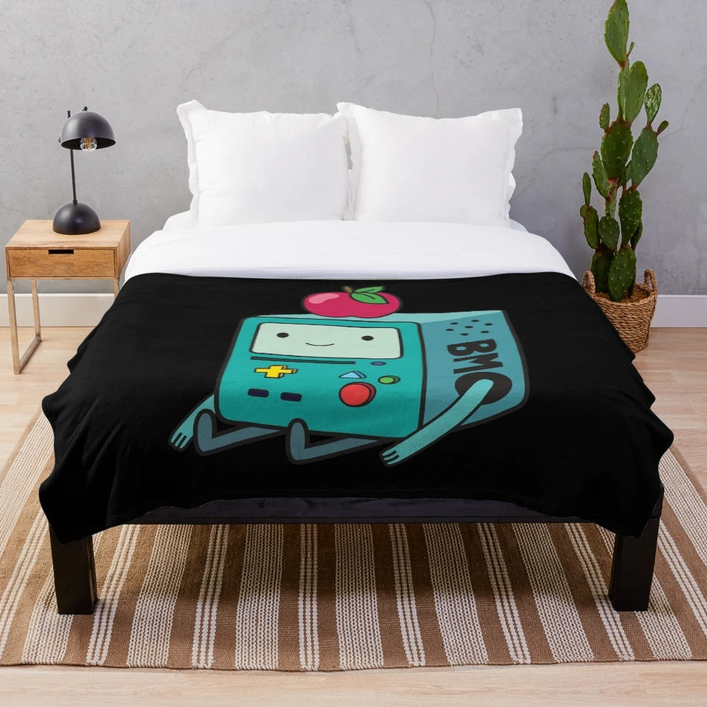 BMO plush blanket with cute cartoon design