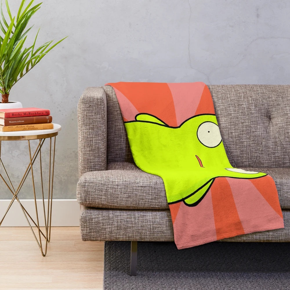 Colorful plush blanket featuring the iconic Kuchi Kopi nightlight from Bob's Burgers