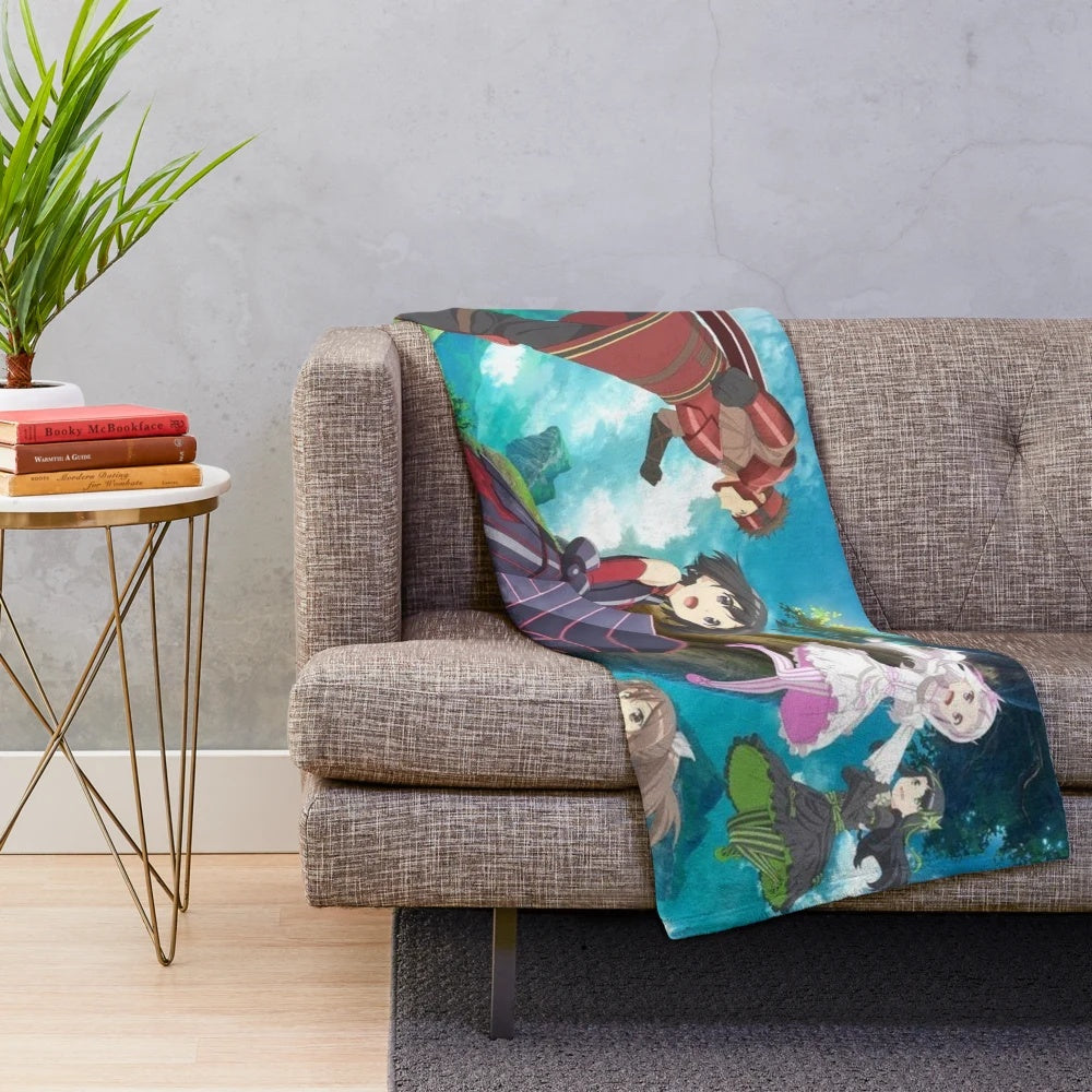 Bofuri-inspired plush blanket for cozy comfort
