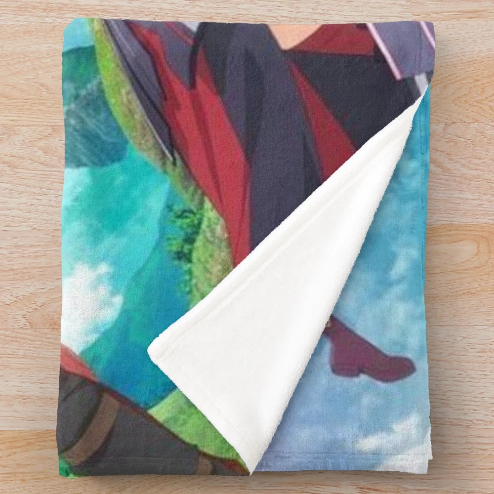 Bofuri-inspired plush blanket for cozy comfort
