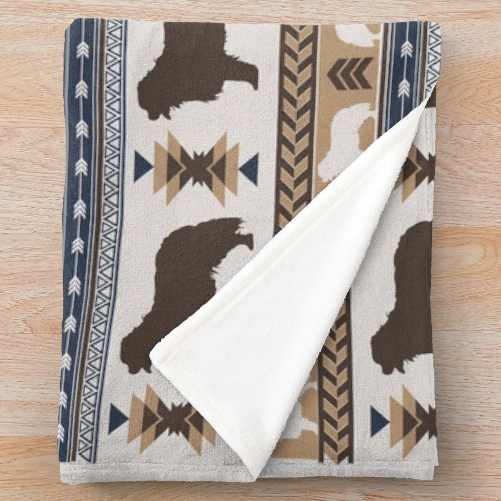 Bernese mountain dog boho-style plush blanket